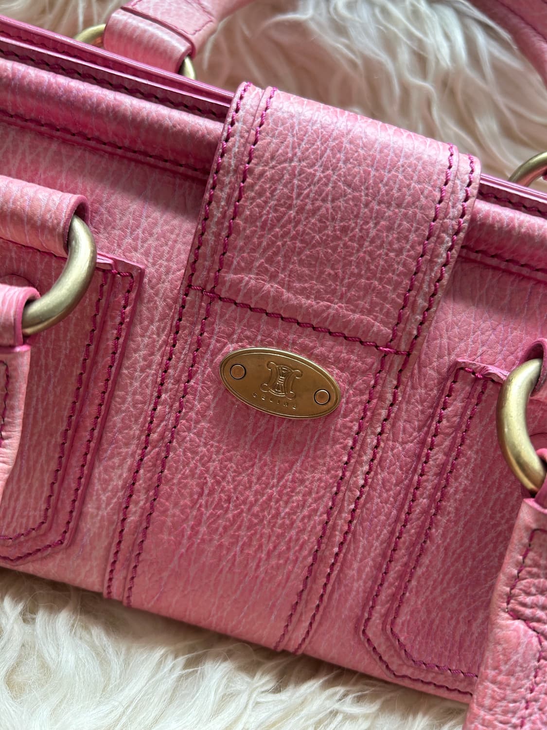 레어🌸‼️)) 올드 셀린 리미티드 에디션 핑크 토트백 상품이미지3