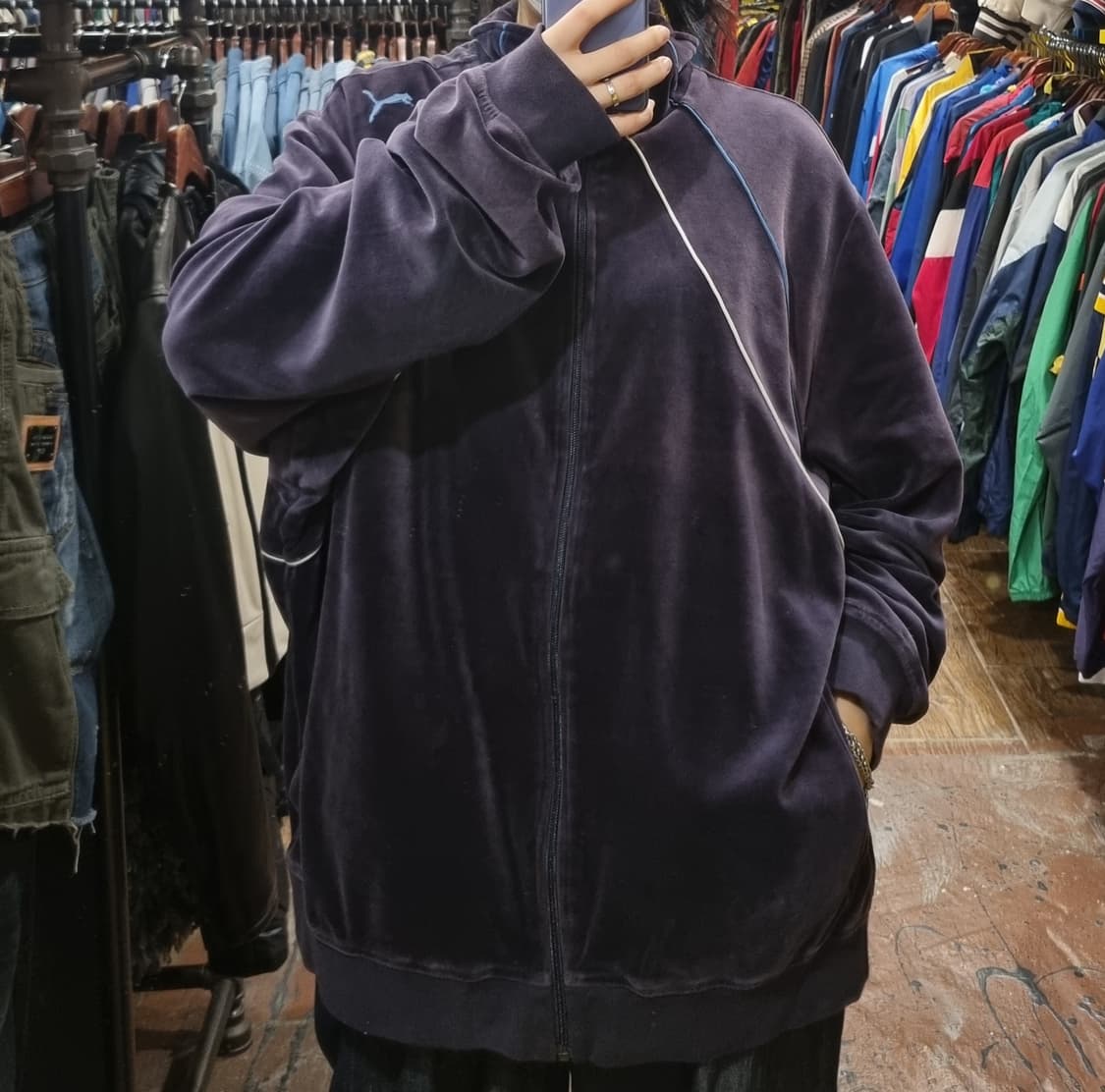 [Hi] puma 푸마 벨로아 벨벳 져지 퍼플 상품이미지4