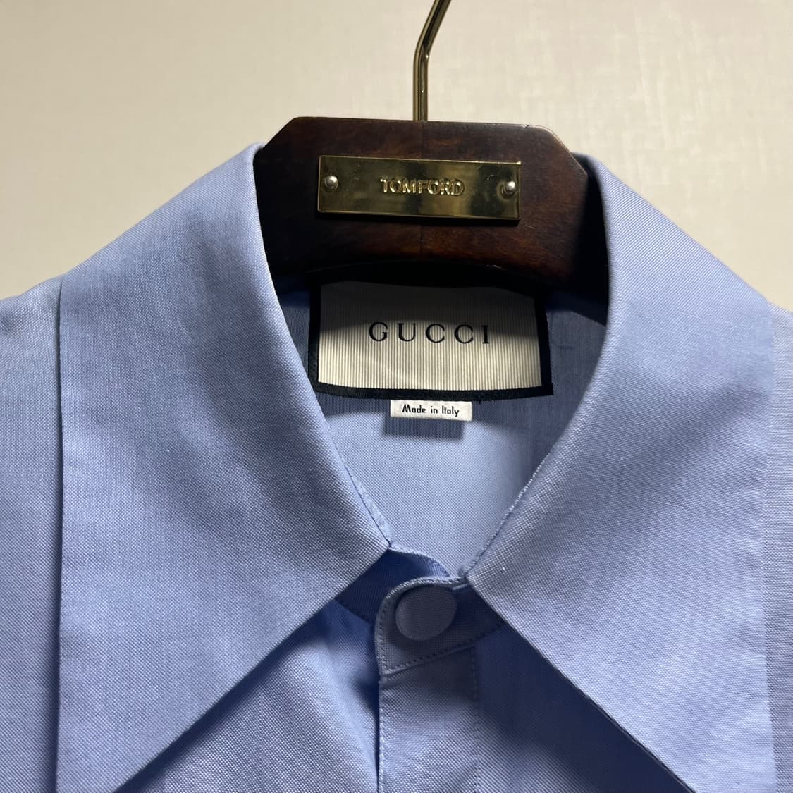 정품 46) 구찌 스카이블루 카라 셔츠 상품이미지3