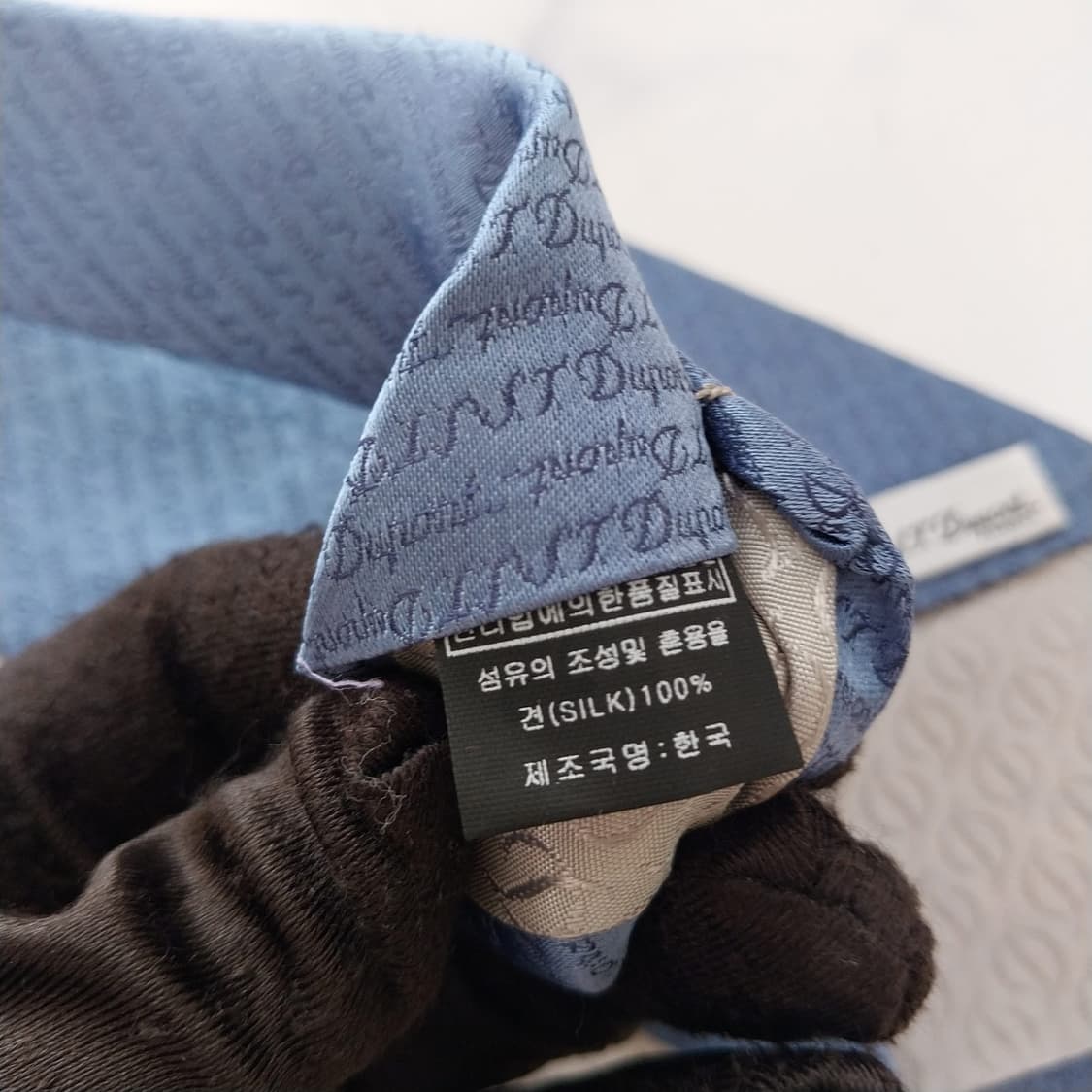 에스.티. 듀퐁 실크 로고 패턴 넥타이 8.7cm A+등급 K2357 상품이미지10