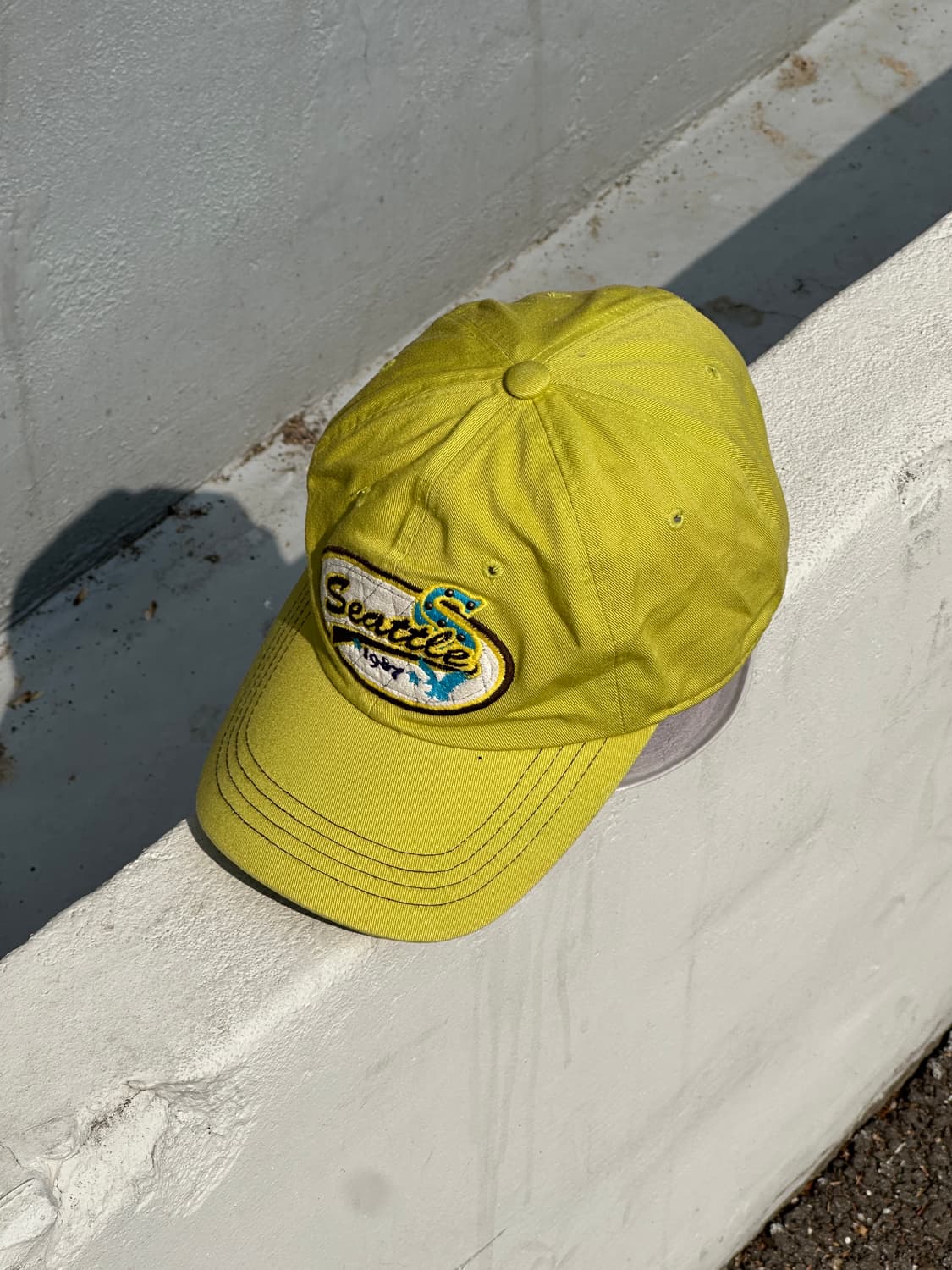 [M-L] 크리스찬 다니엘 시애틀 옐로우 캐주얼 볼캡 모자 상품이미지2