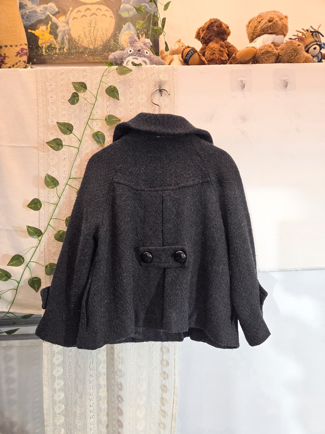 차콜 동글카라 7부 코트 상품이미지4