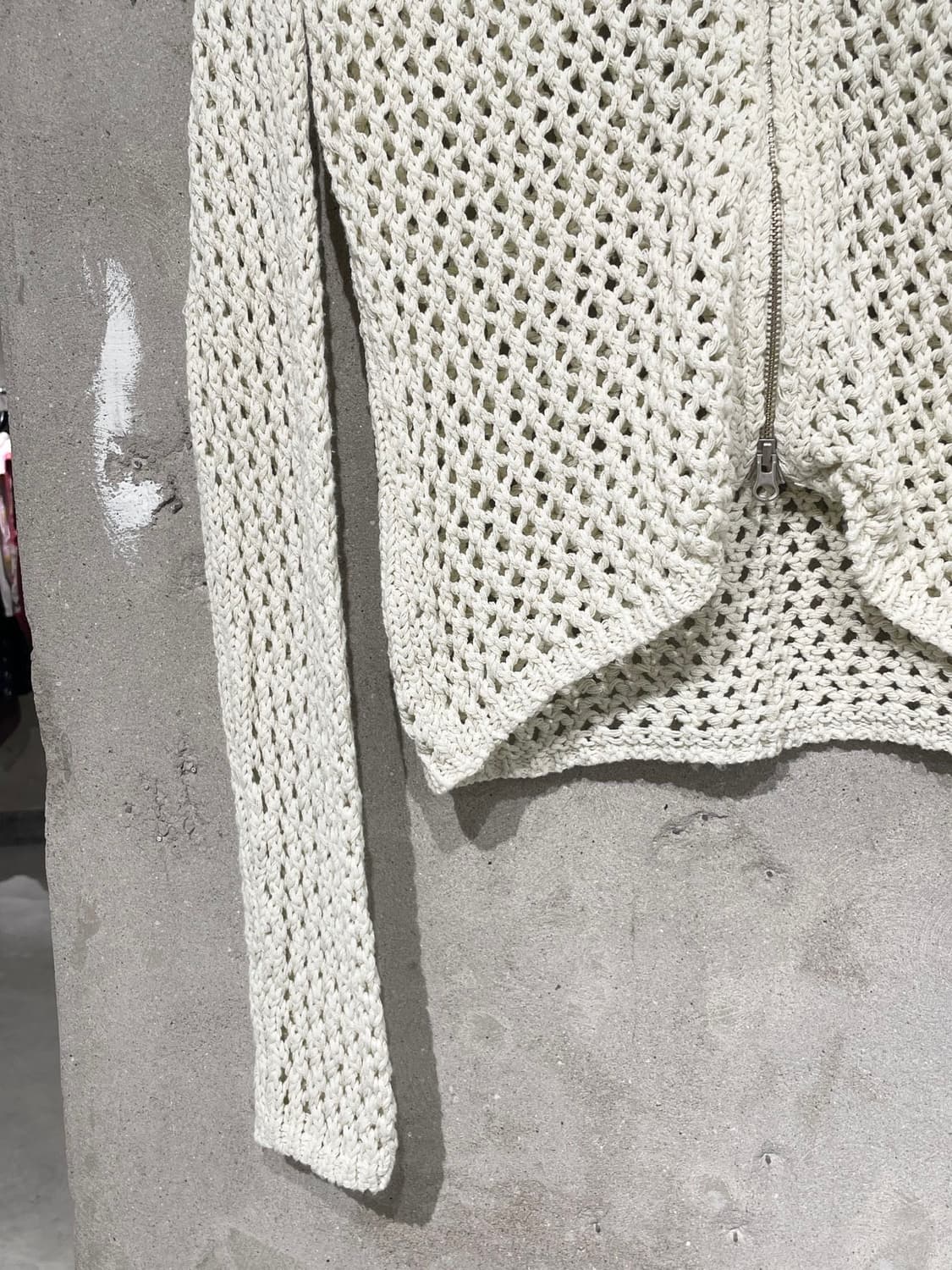 더 오픈 프로덕트 아이보리 크로셰 투 웨이 집업 가디건 상품이미지4