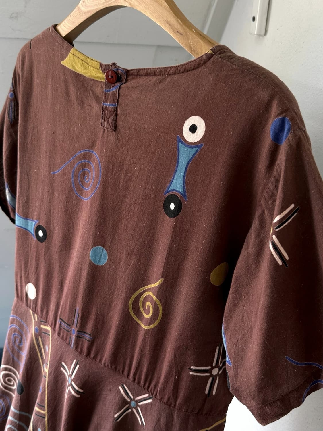 Cotton natural dyed pattern onepiece 상품이미지6