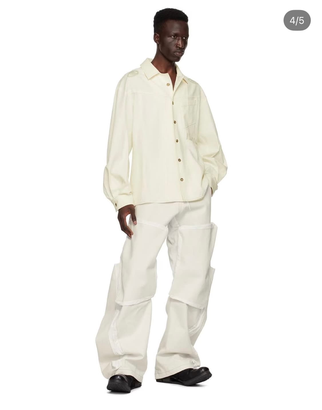 카르넷 아카이브 RUINED MASS DENIM 트라우저 white 상품이미지6