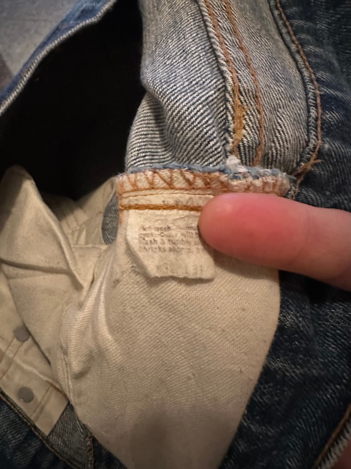 70s USA 빈티지 리바이스 505 66전기 셀비지 데님 팬츠 상품이미지9