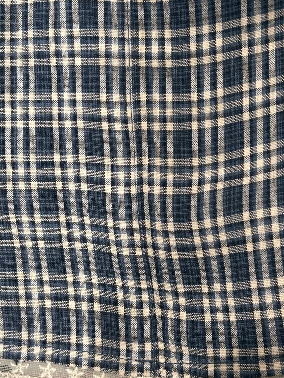 Lace Check Midi Skirt (Blue Navy) 상품이미지8