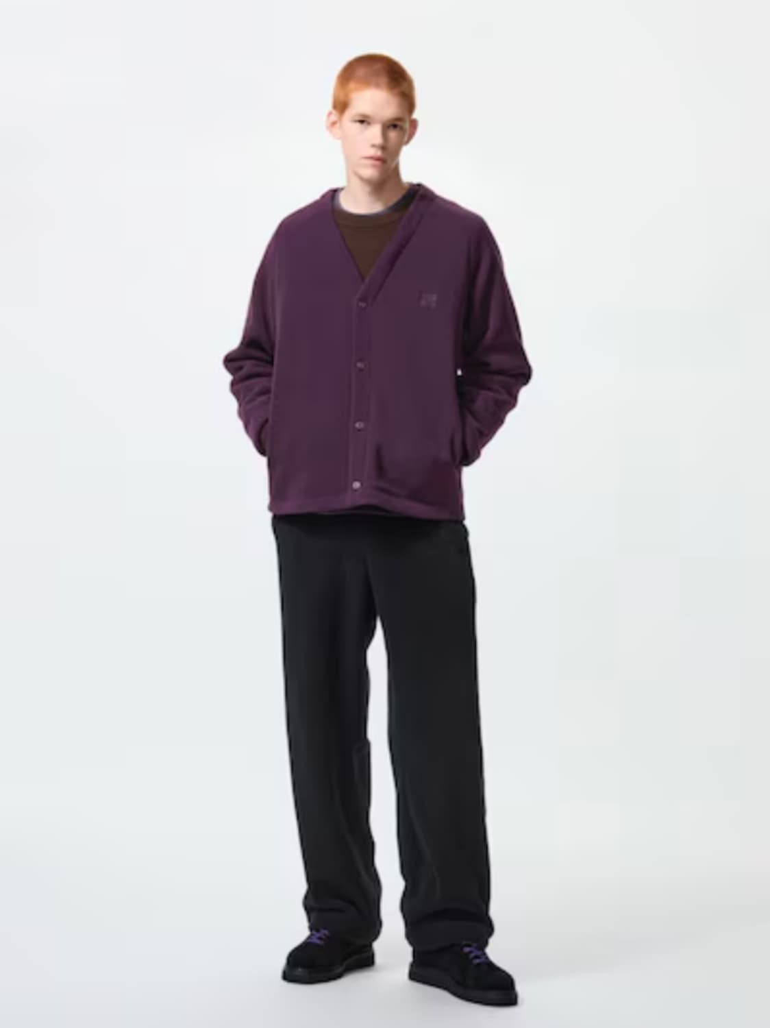 새상품[XL]유니클로 x 니들스 플리스 오버사이즈 가디건 퍼플 상품이미지2
