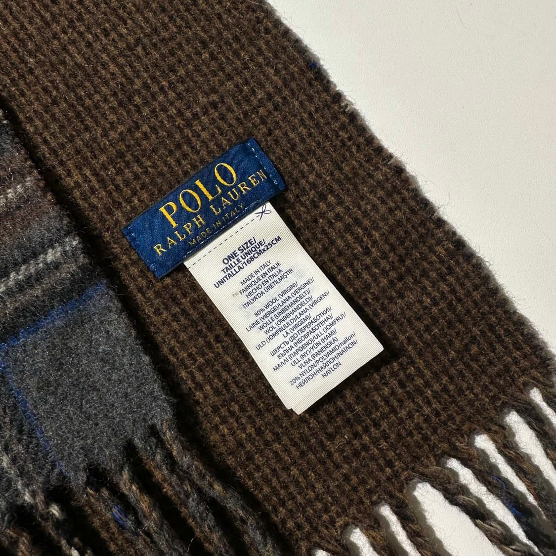 폴로 랄프로렌 이태리제 리버시블 체크 머플러 목도리 상품이미지4