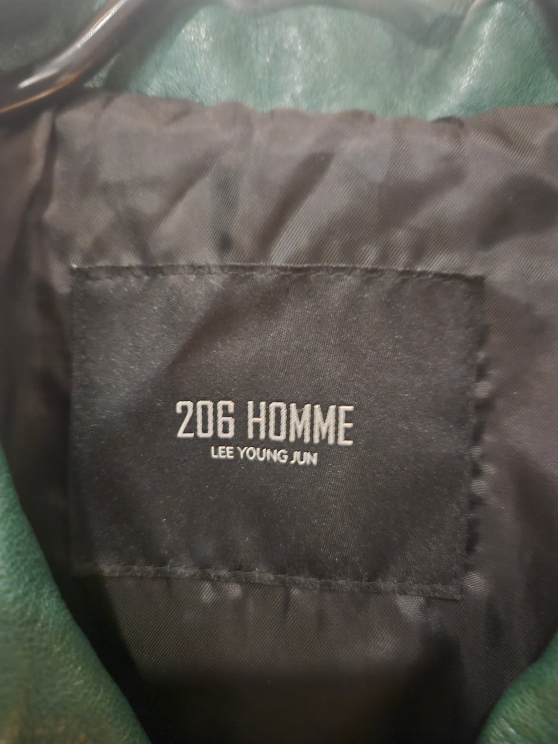 남녀공용 그린컬러 라이더 레더자켓 90사이즈 상품이미지3