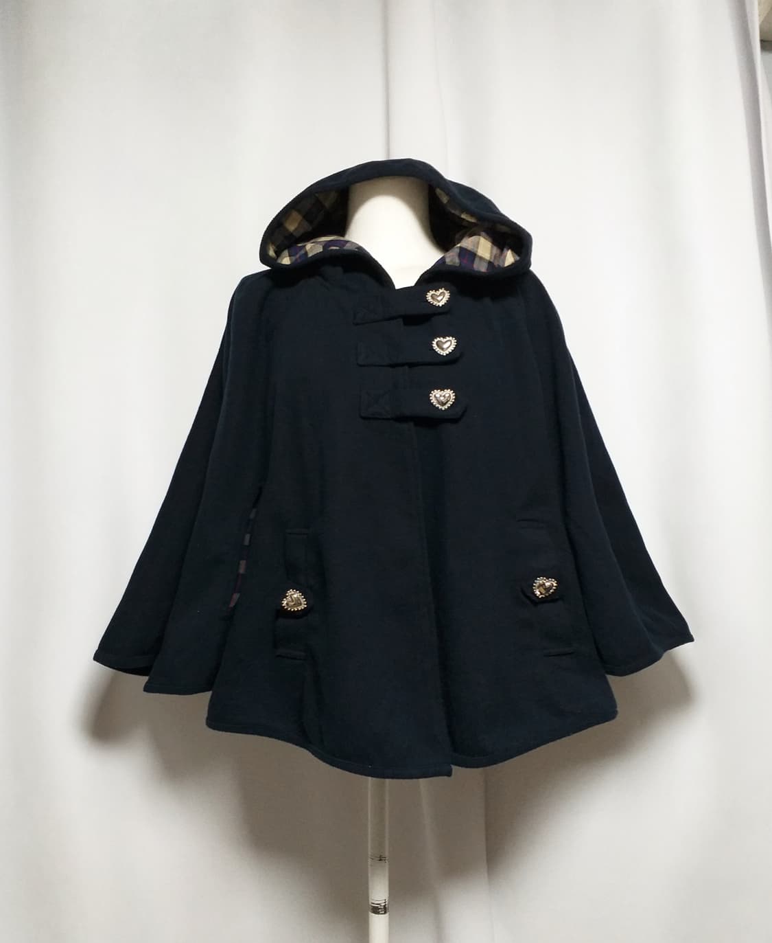 빈티지 망토 케이프코트 후드 판초 달천 대장 긱시크y2k헤이세이그런지펑크 상품이미지1