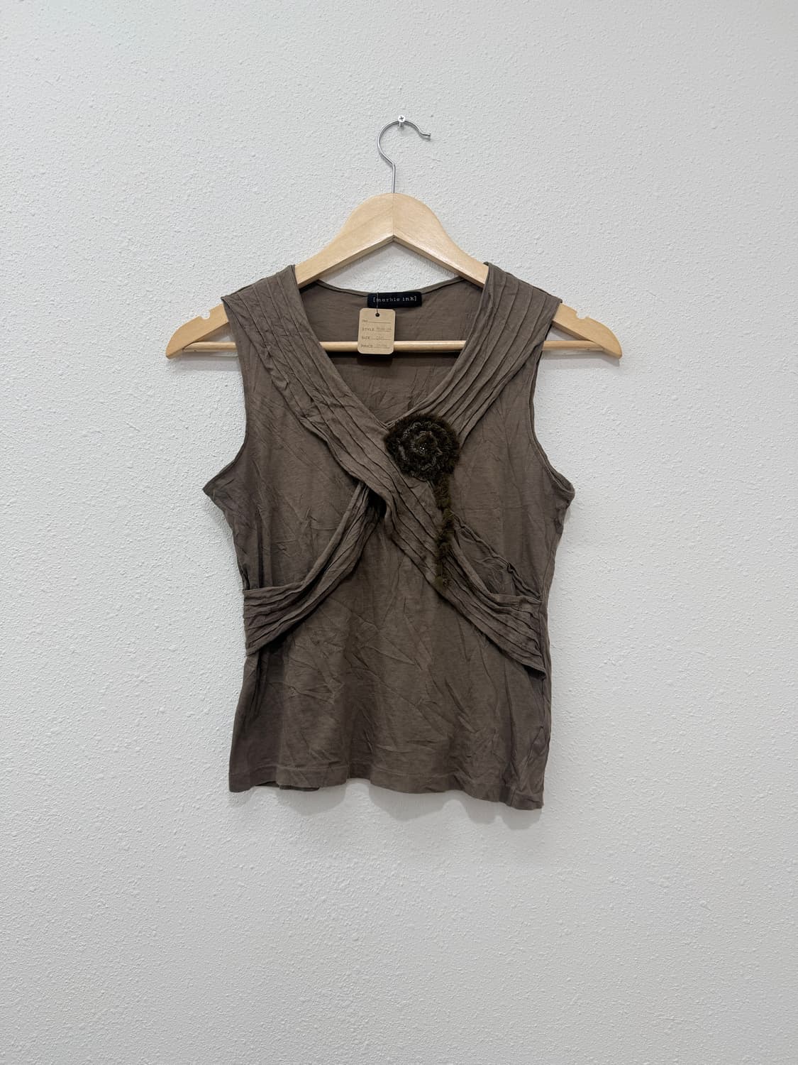 빈티지 marble ink 브라운 모리 로즈 슬리브리스 상품이미지1