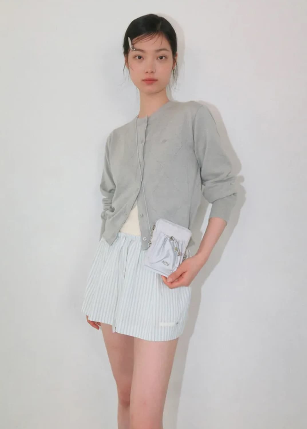 기준 스트링 미니백 실버 상품이미지3