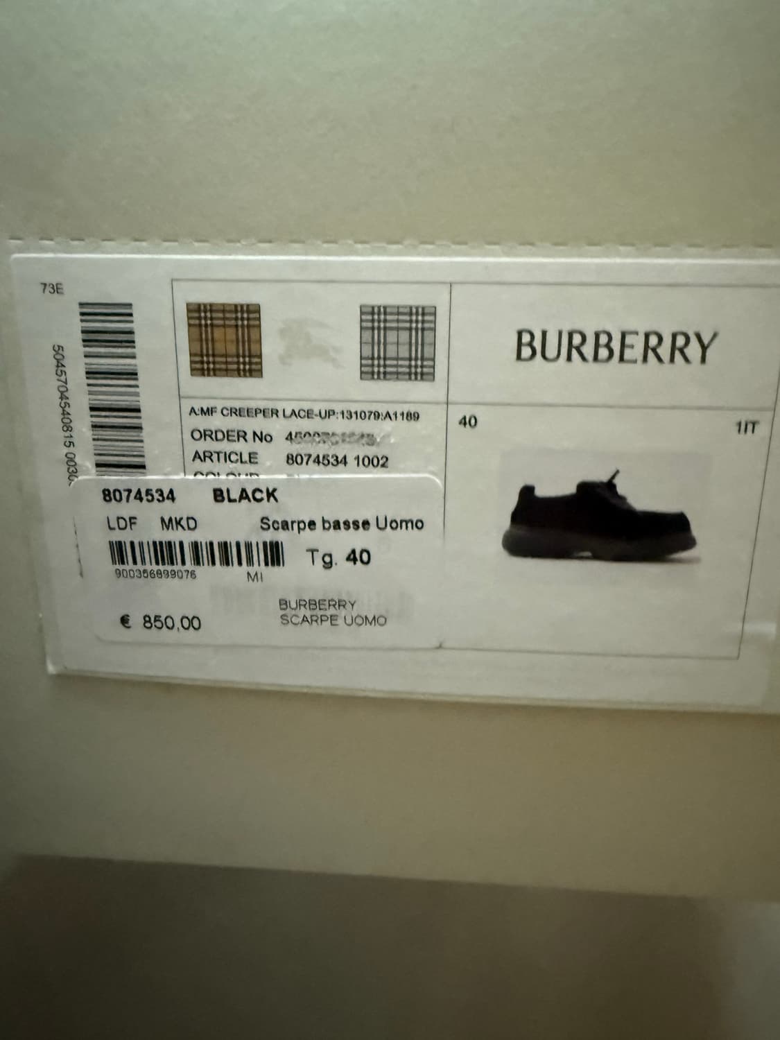 버버리 누벅 크리퍼 40 사이즈 상품이미지8