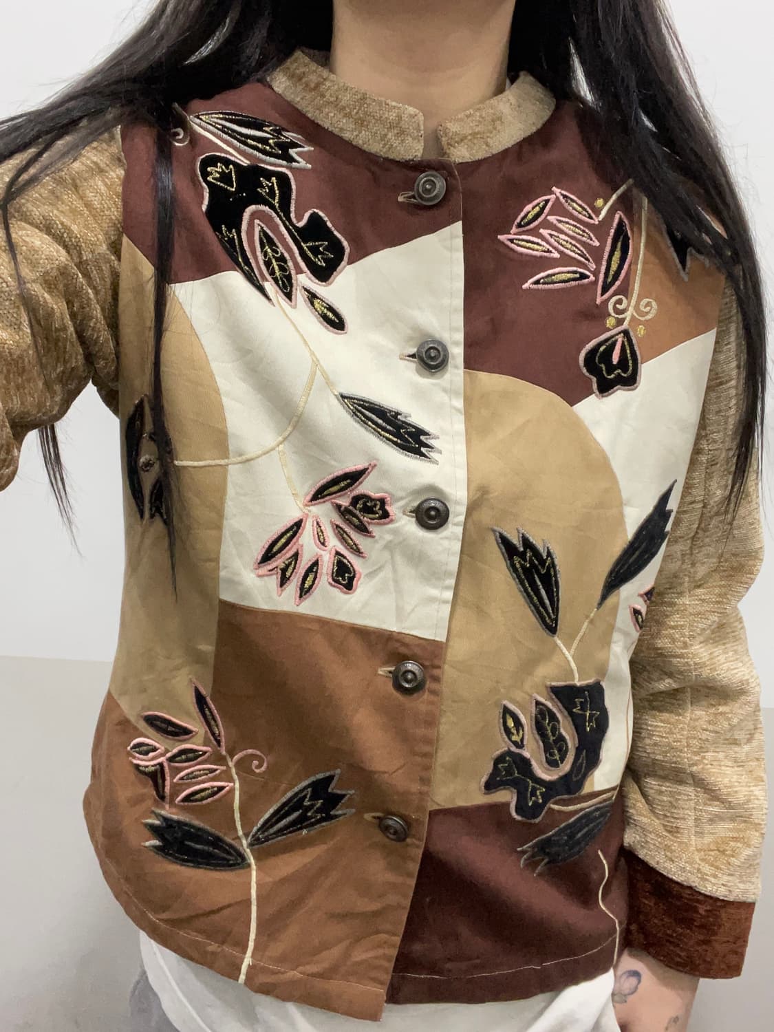 (빈티지)BFA classics 우먼즈 패치워크 자켓 상품이미지1