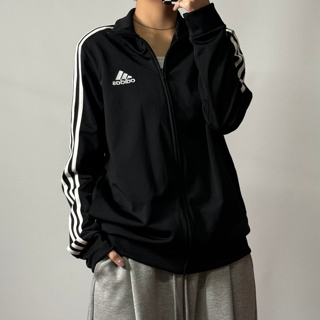 아디다스 로고 트랙탑 져지 블랙 M [111705] 상품이미지2