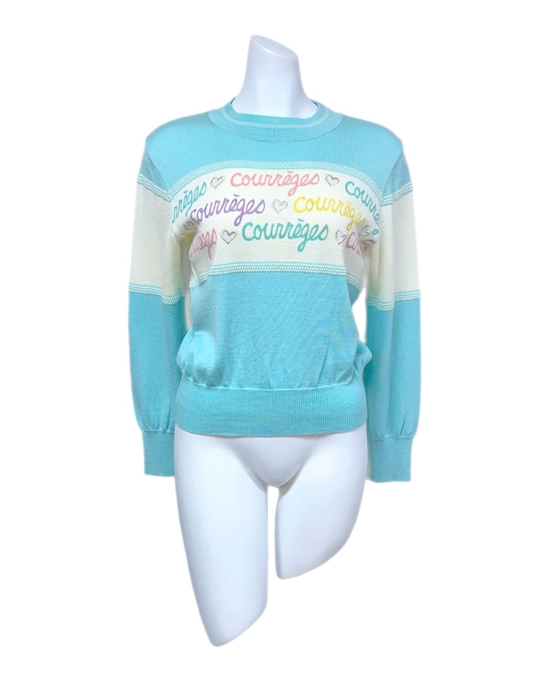 꾸레쥬 울 레터링니트 상품이미지1