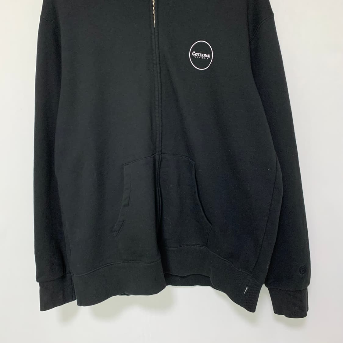 커버낫 빈티지 베이직 블랙 후드집업 XL 남녀공용 상품이미지3