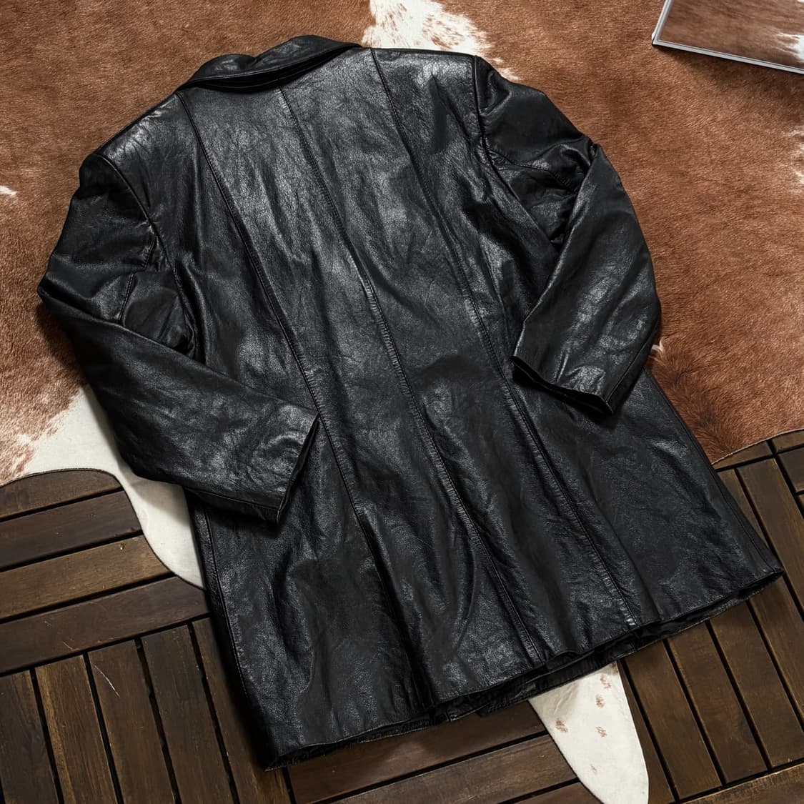 리얼레더 더블 블레이저 상품이미지4