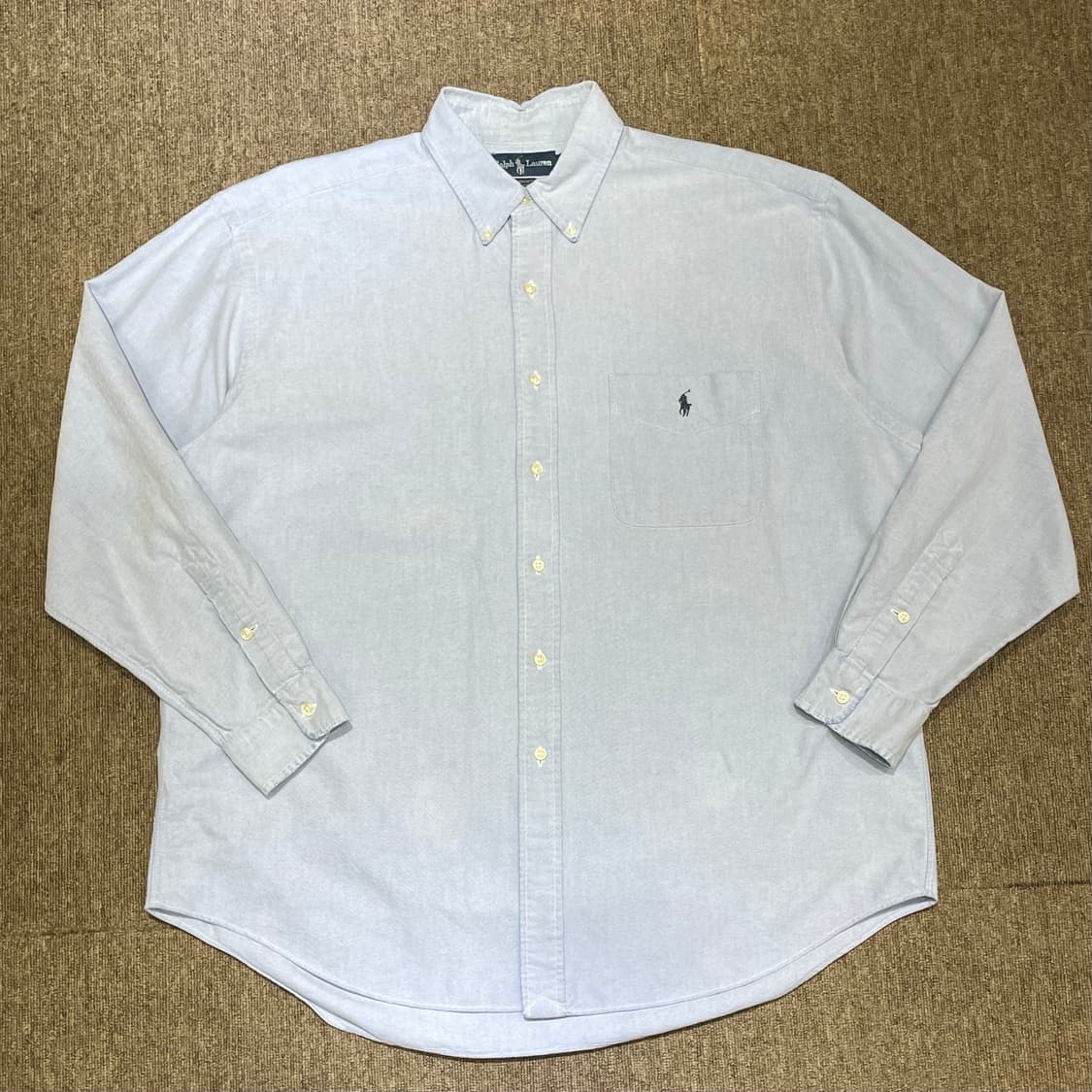 (L) 90s POLO 폴로 랄프로렌 솔리드 셔츠 빅셔츠 상품이미지3