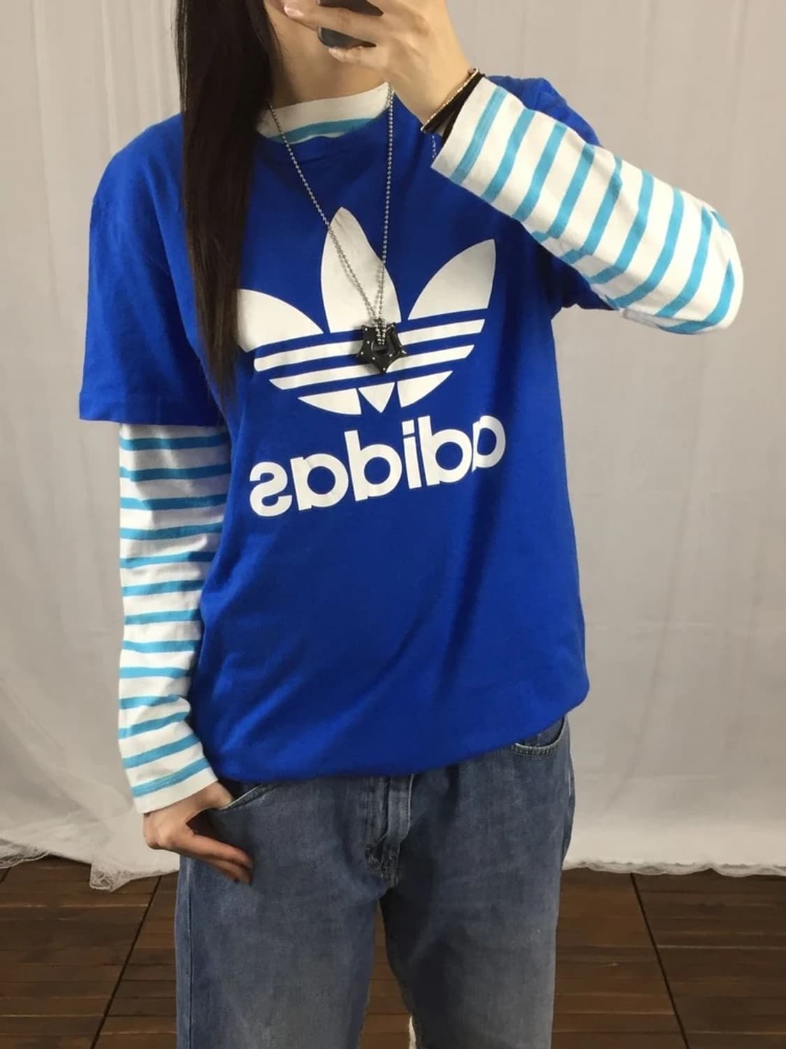 Adidas Originals Blue Trefoil Tee 상품이미지2
