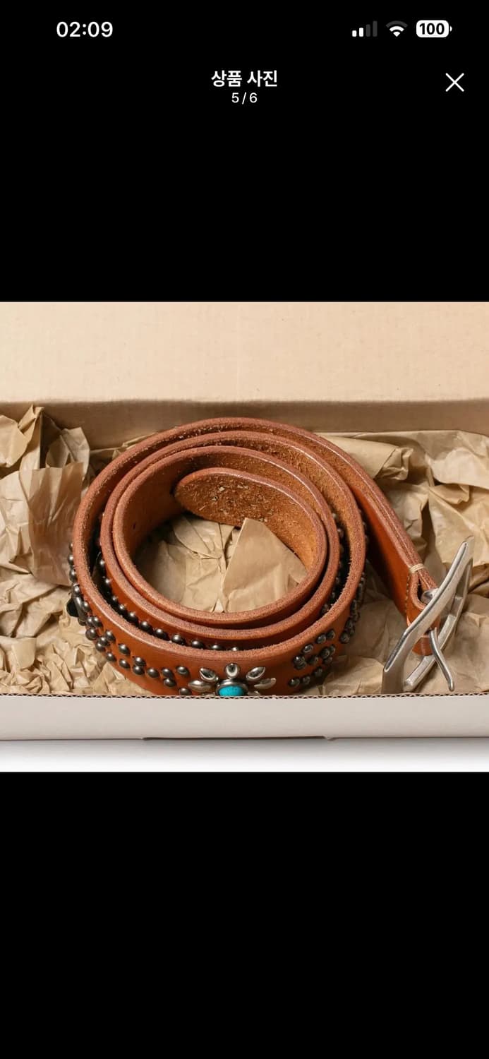 샌디앤로지스 x 큐스레더 스터드 벨트 상품이미지5