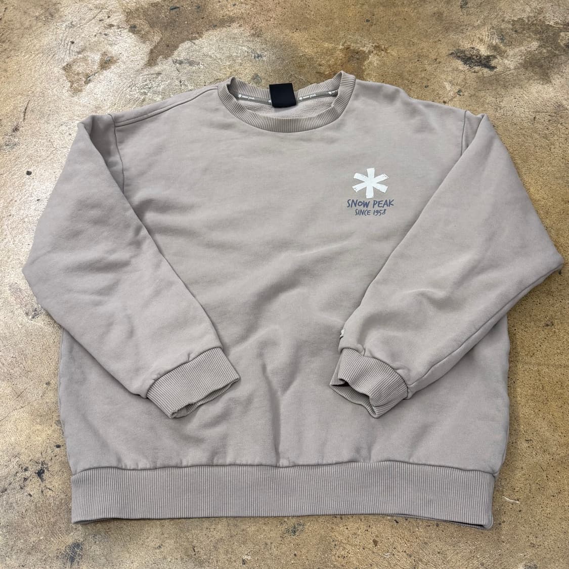 [정품/105] 스노우피크 베이지색 맨투맨 티셔츠 b14 상품이미지2