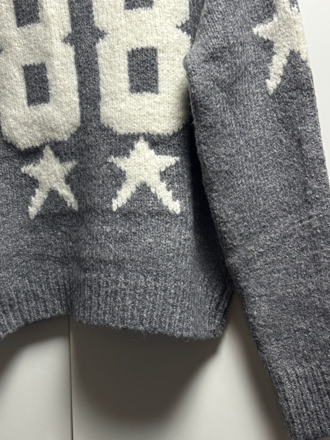 블랙업 툰비 하이넥 알파카 울 니트집업 상품이미지8