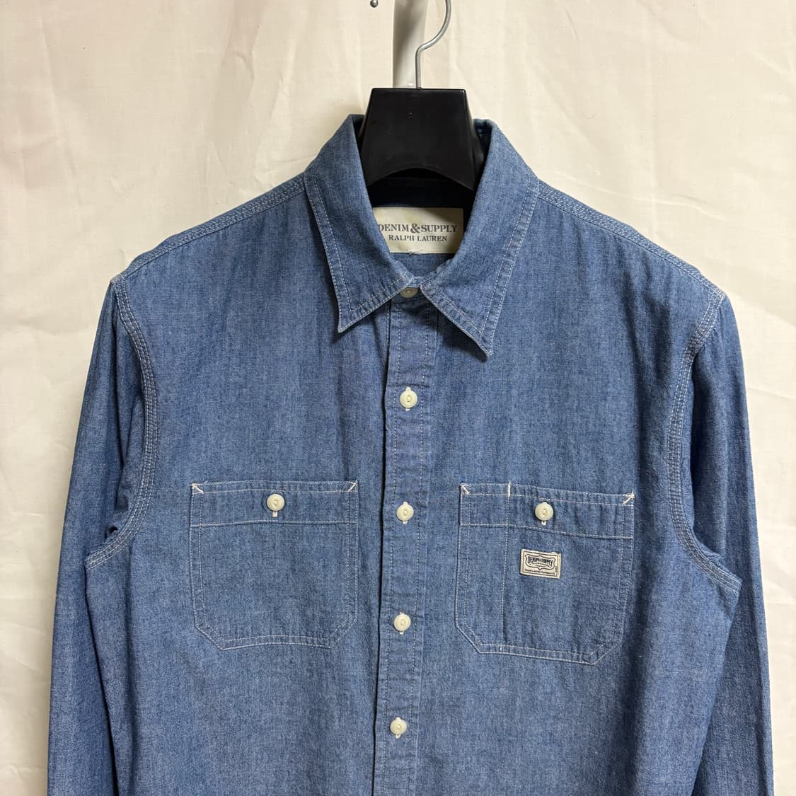 폴로 데님앤서플라이 셀비지 샴브레이 셔츠 / 블루, M 상품이미지2