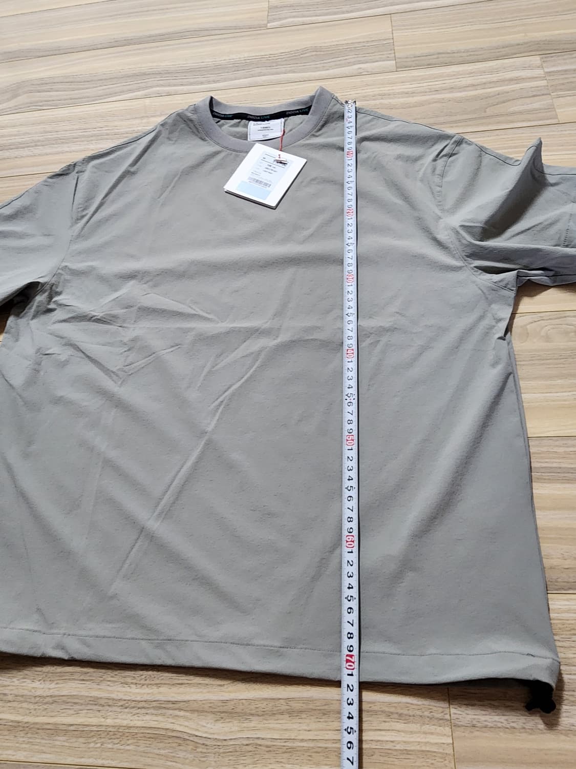 지오지아나일론우븐반팔티셔츠라이트그레이 상품이미지8