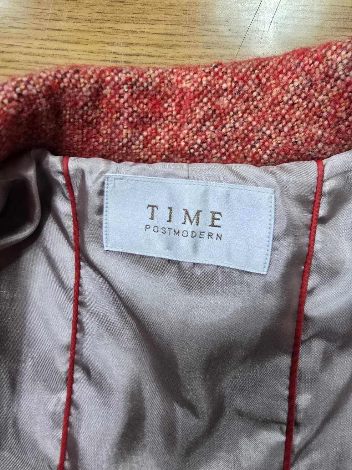 (82-90-160) 타임 여성 모혼방 트위드 더블버튼코트 상품이미지6