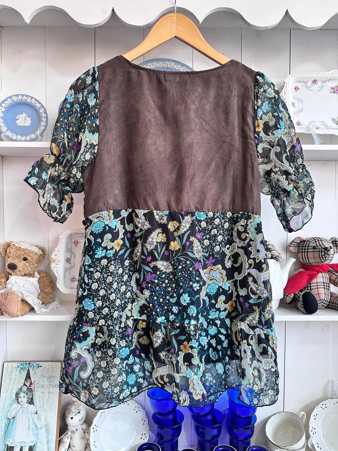 플로럴 쉬폰 폼폼원피스 상품이미지3