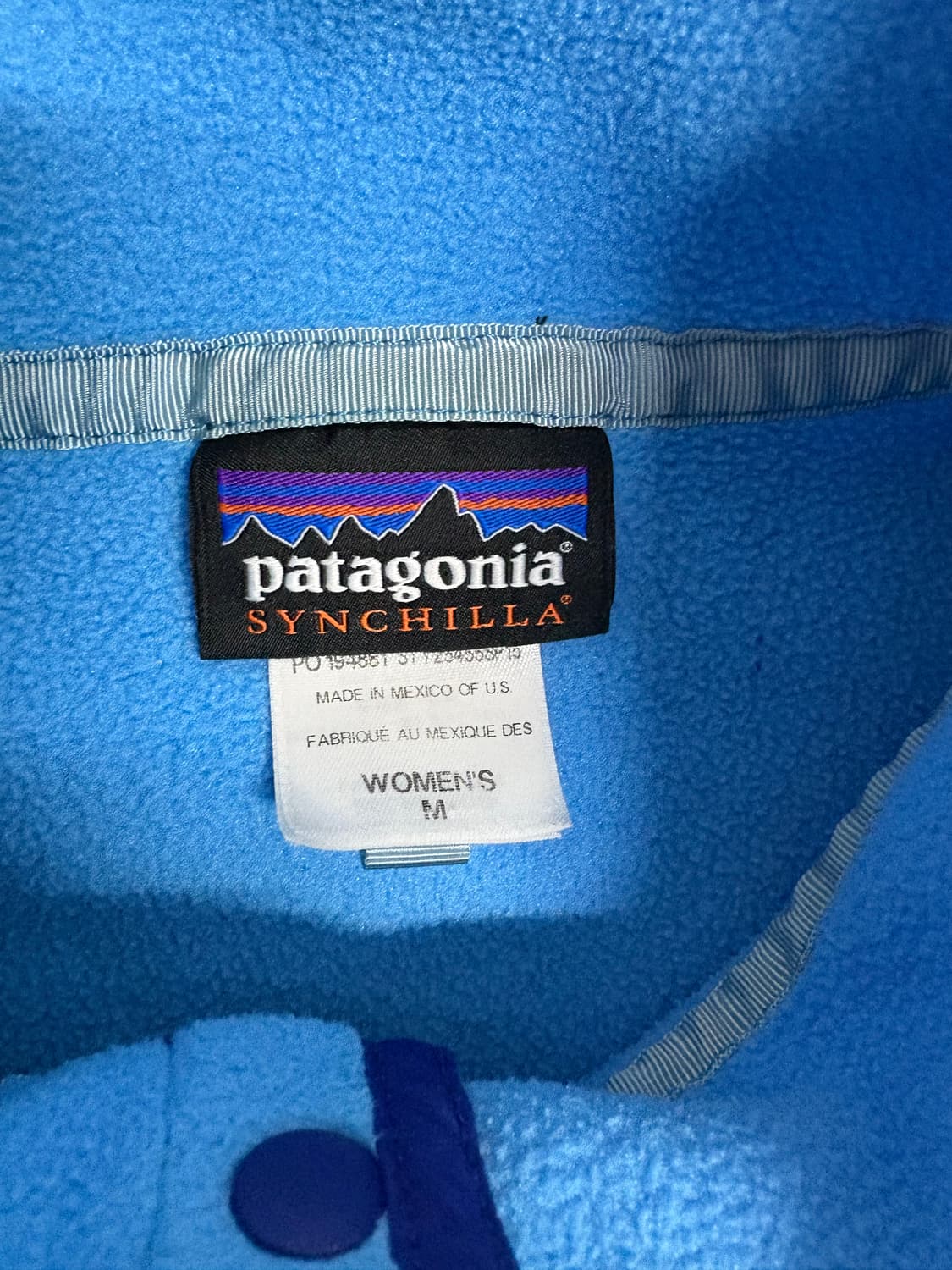 빈티지 파타고니아 신칠라 스냅티 블루 우먼즈M 상품이미지3