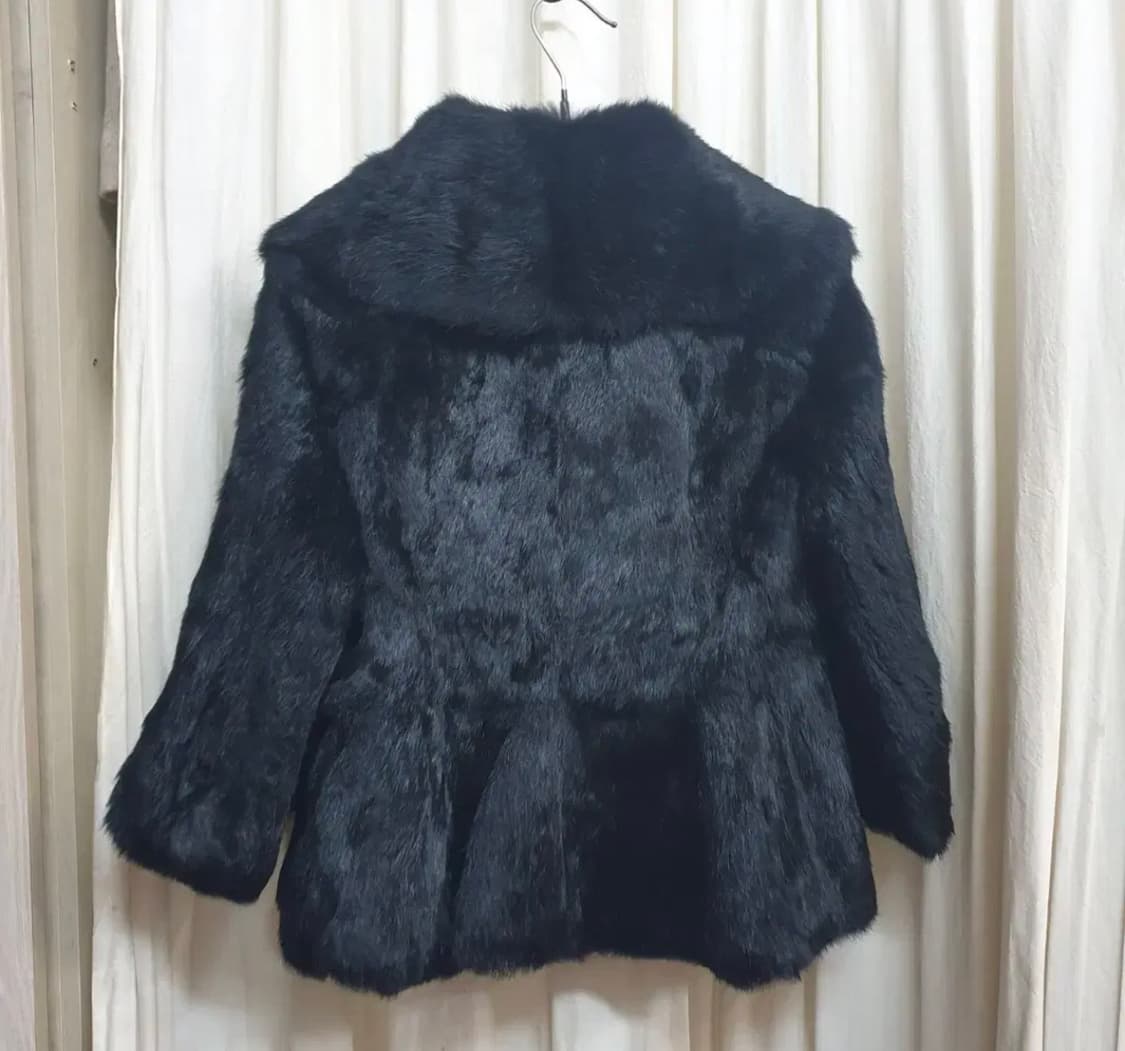 블랙퍼자켓 리얼퍼 토끼털 래빗퍼 갸루 오네갸루 퍼 상품이미지2