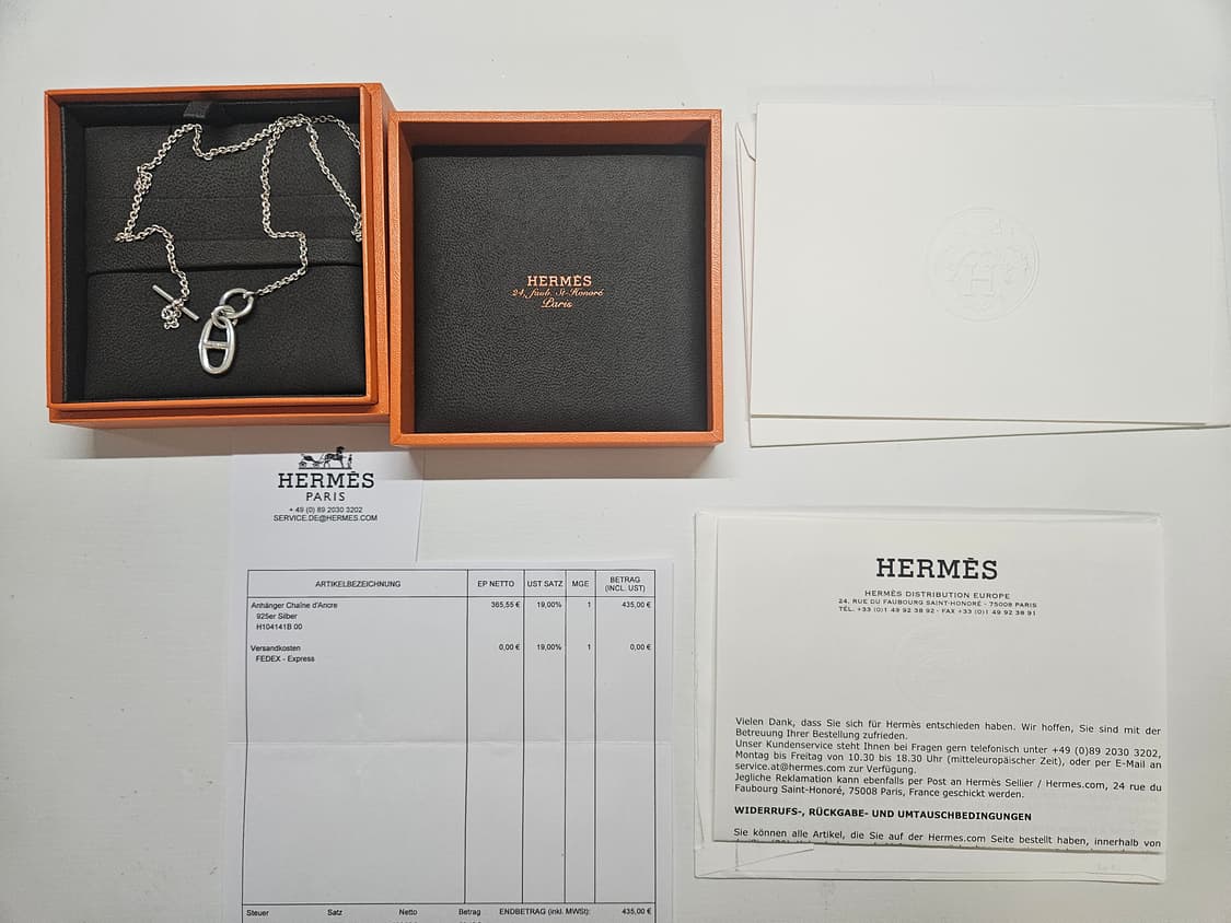 에르메스 샹달 토글바 실버목걸이 정품 인보이스포함 상품이미지4