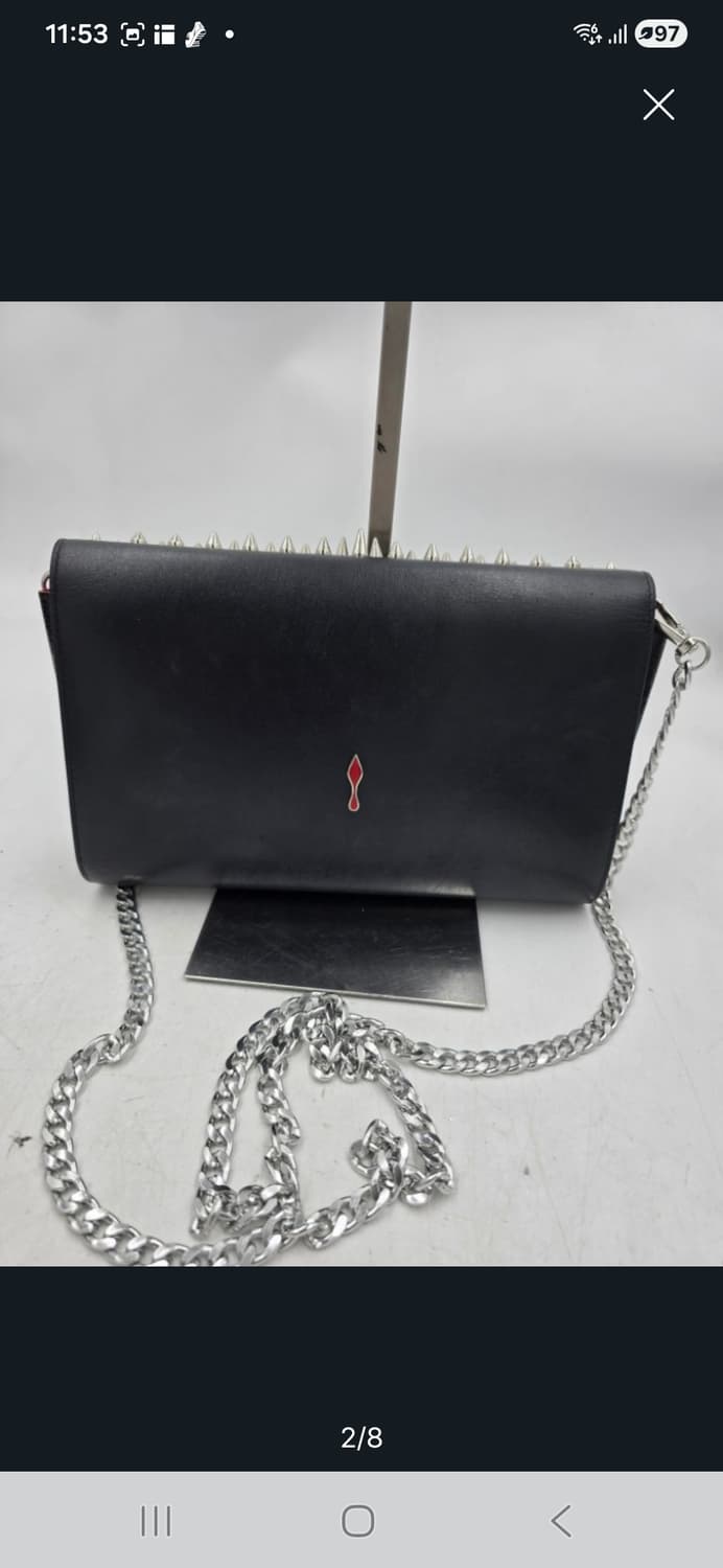 루부탱 스터드 체인 클러치겸 크로스가방 상품이미지1