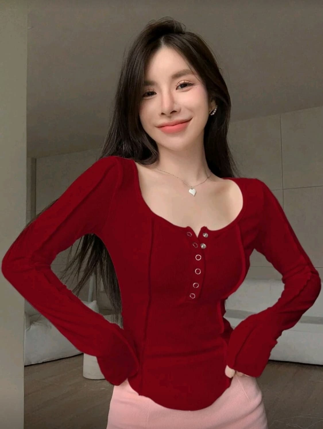 또또단추 레드티셔츠 상품이미지1