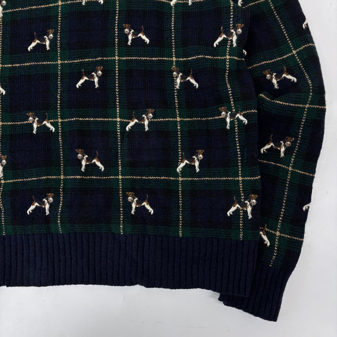 90s 폴로 헌팅독 플레이드 니트  상품이미지5