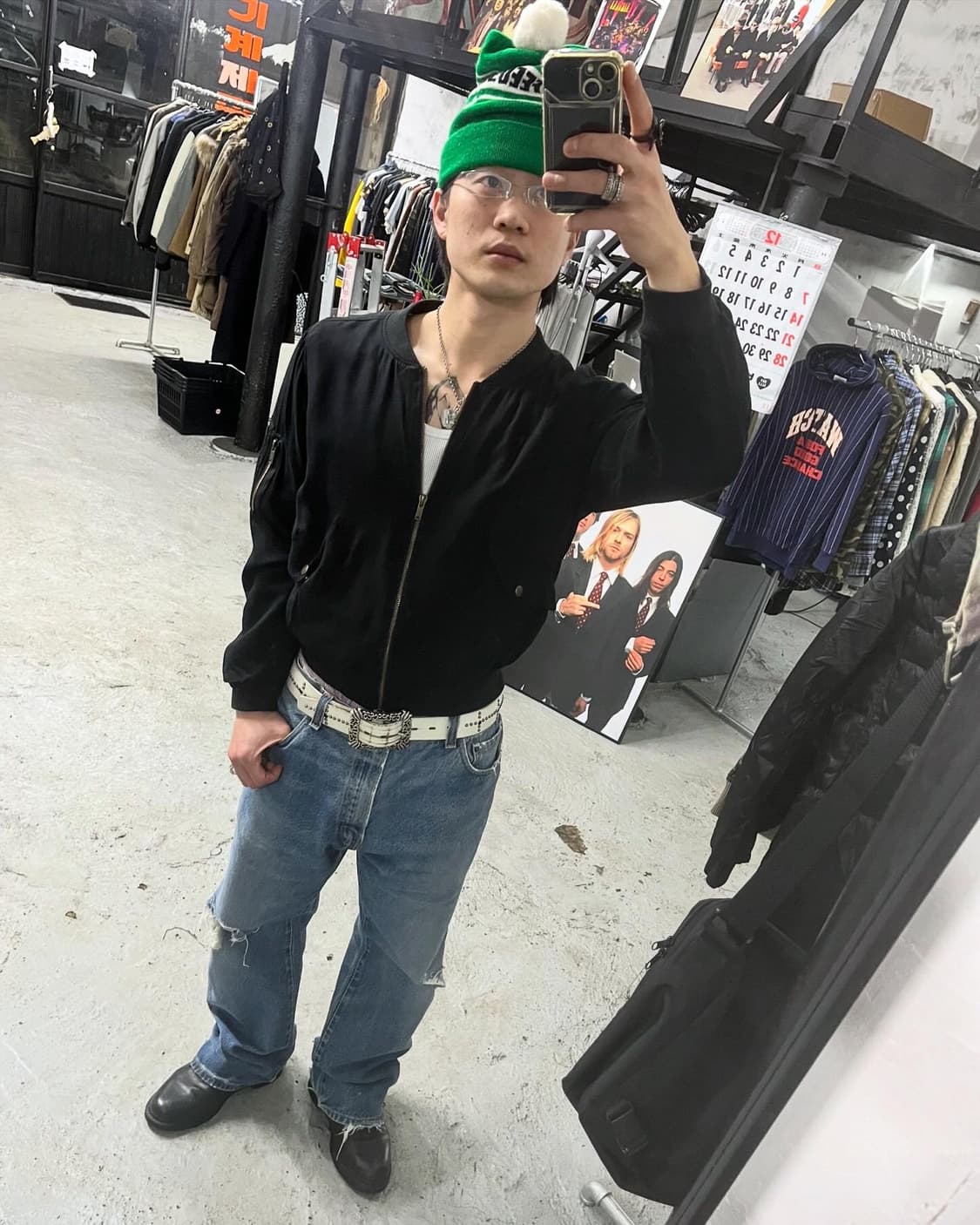 90s Hysteric Glamour ma-1 jacket 상품이미지3