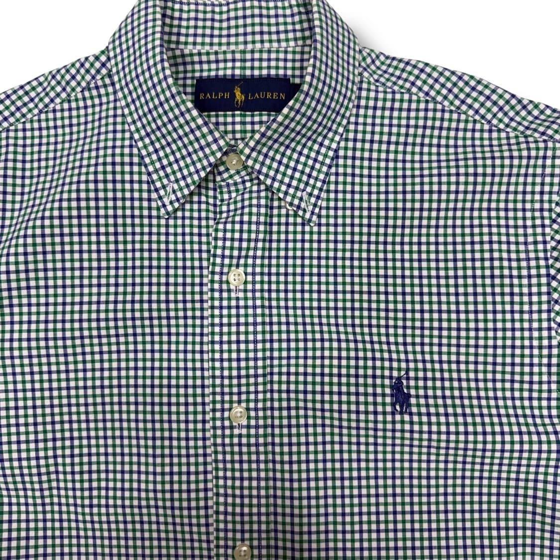 [M] 랄프로렌 그린블루 체크 셔츠 상품이미지5