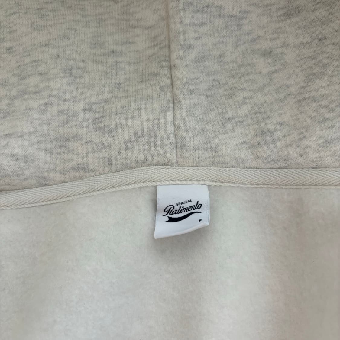 파르티멘토 우먼 기모 크롭 후드집업 멜란지 1회 착용 거의 새 옷 상품이미지6