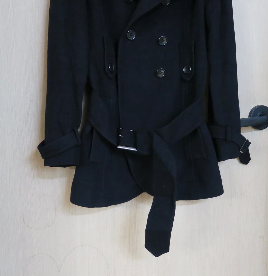 퍼 카라 울 혼방 코트 상품이미지5