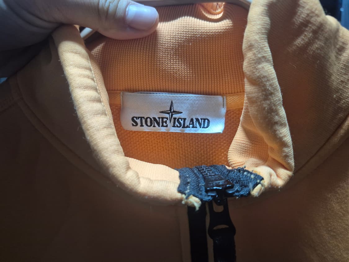 (1회착)스톤 아일랜드 21s/s 하프 집 스웻셔츠 연주황 XL 상품이미지5