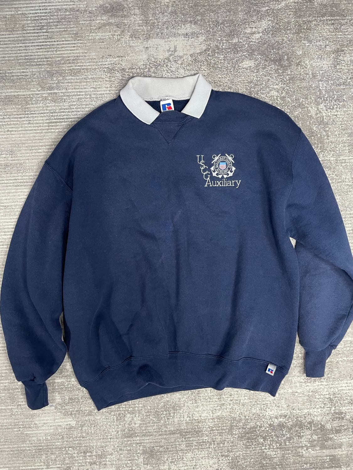 90s RUSSELL US NAVY 코스트가드 스웻 상품이미지1
