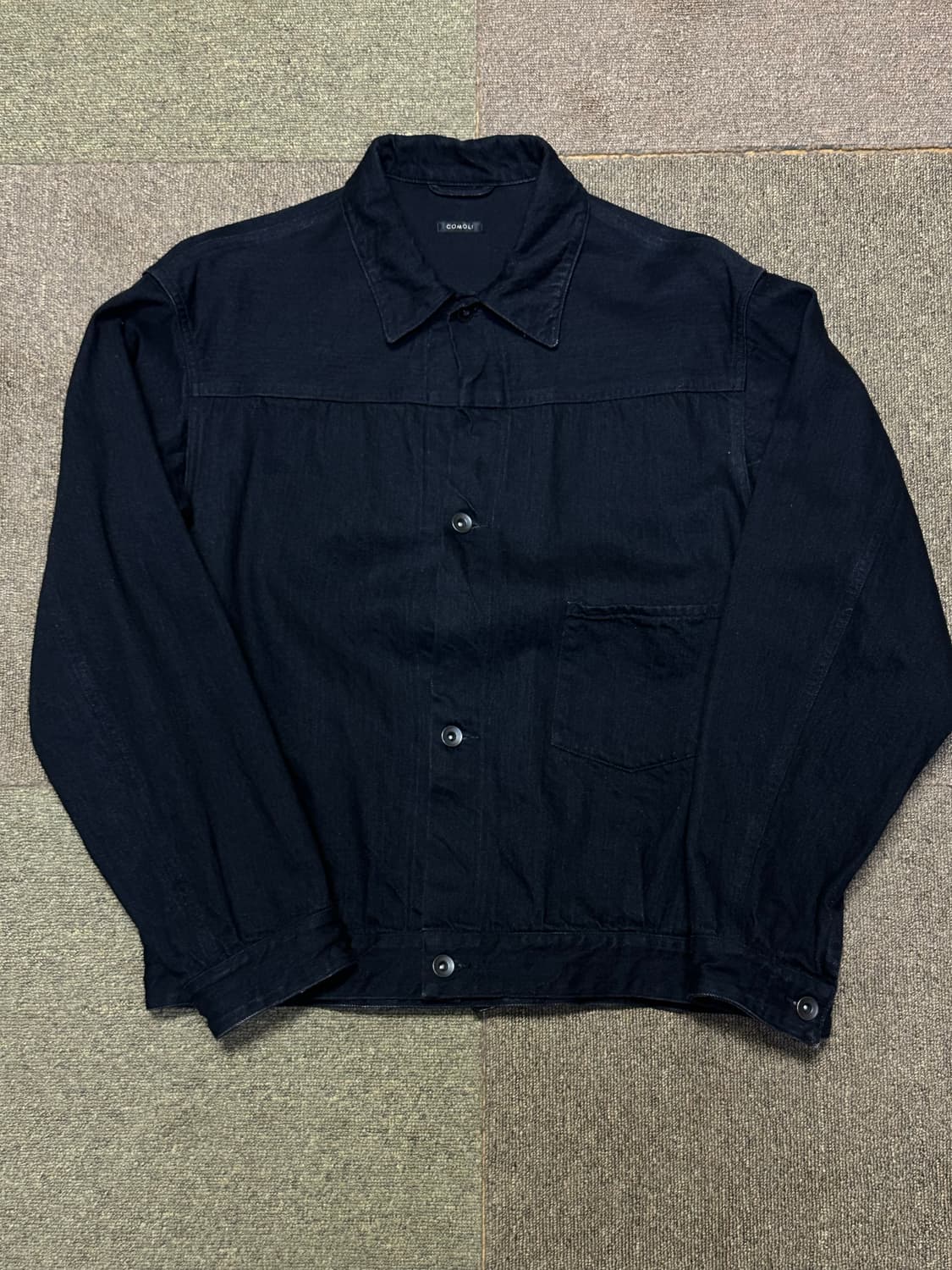 [2] 코모리 23fw 블랙 데님 자켓 상품이미지3