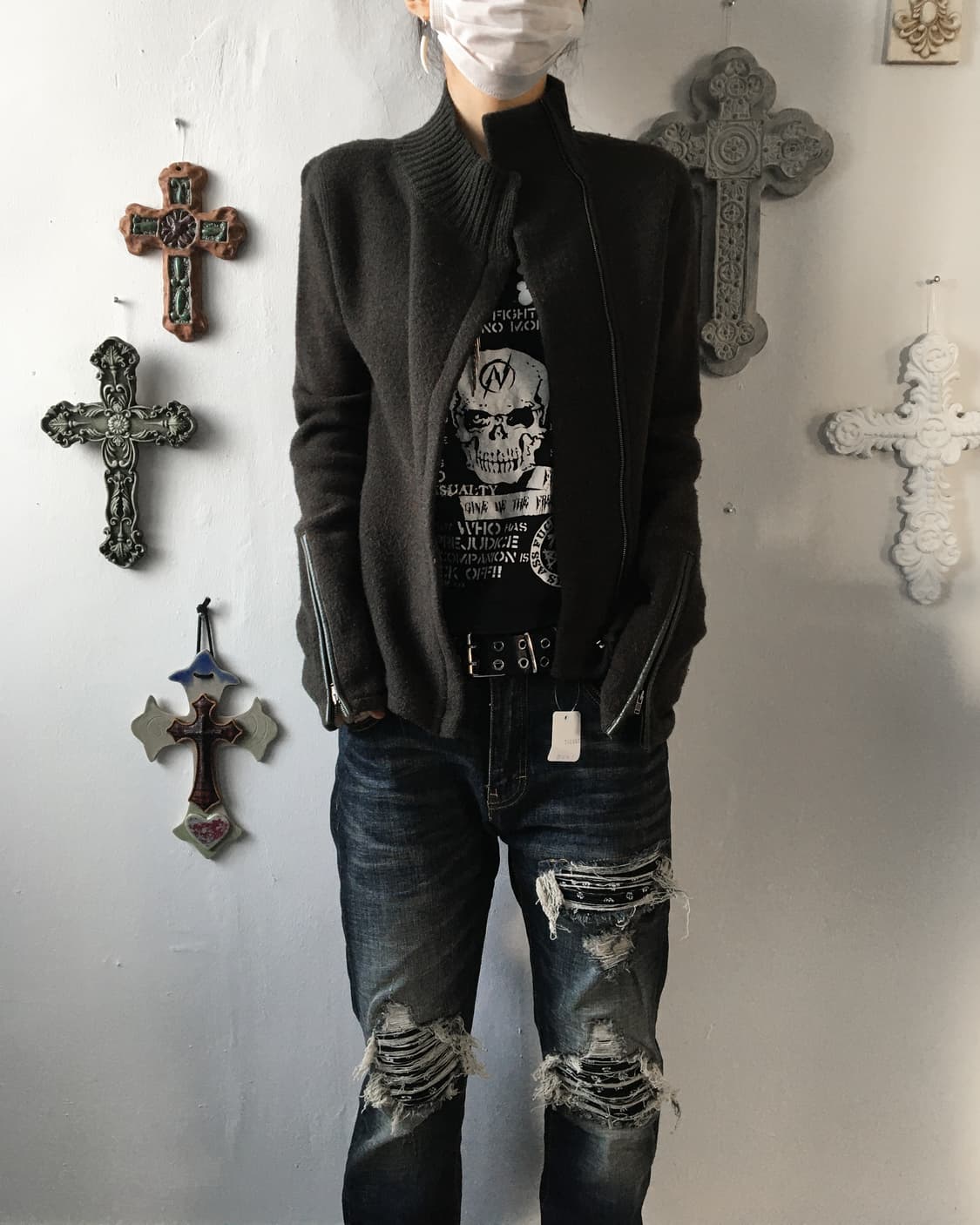 Jill stuart high neck knit jacket 상품이미지5