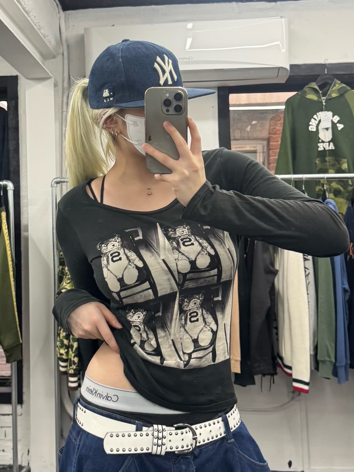 히스테릭 글래머 테디베어 롱슬리브 상품이미지2