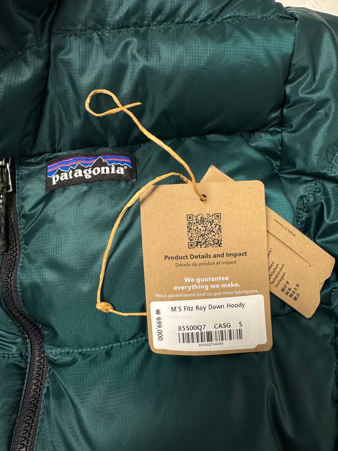 파타고니아 피츠로이 패딩 그린 S 상품이미지3
