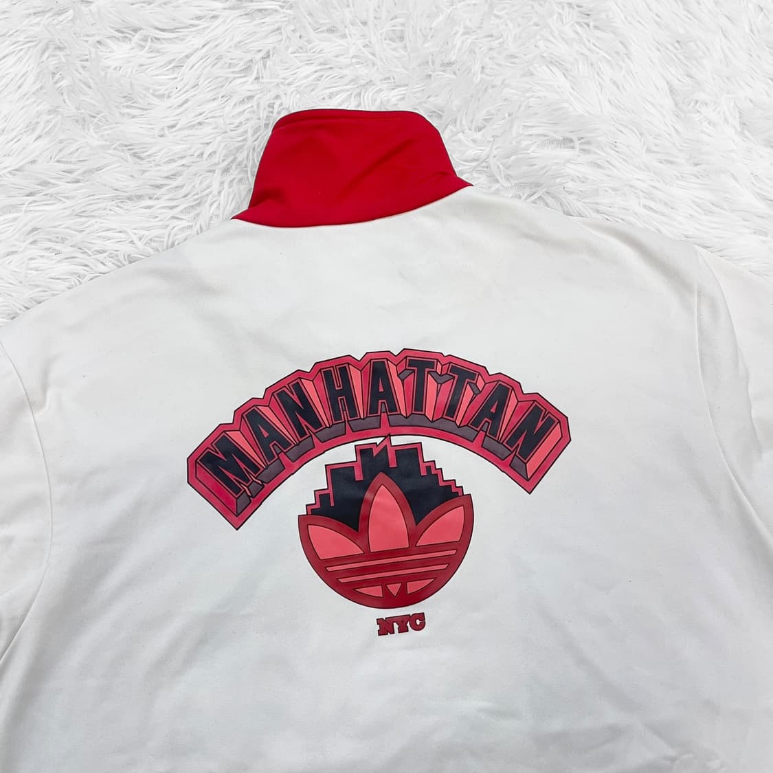 아디다스 x 빌 맥멀런 아디컬러 트랙탑 져지 화이트 레드 상품이미지4