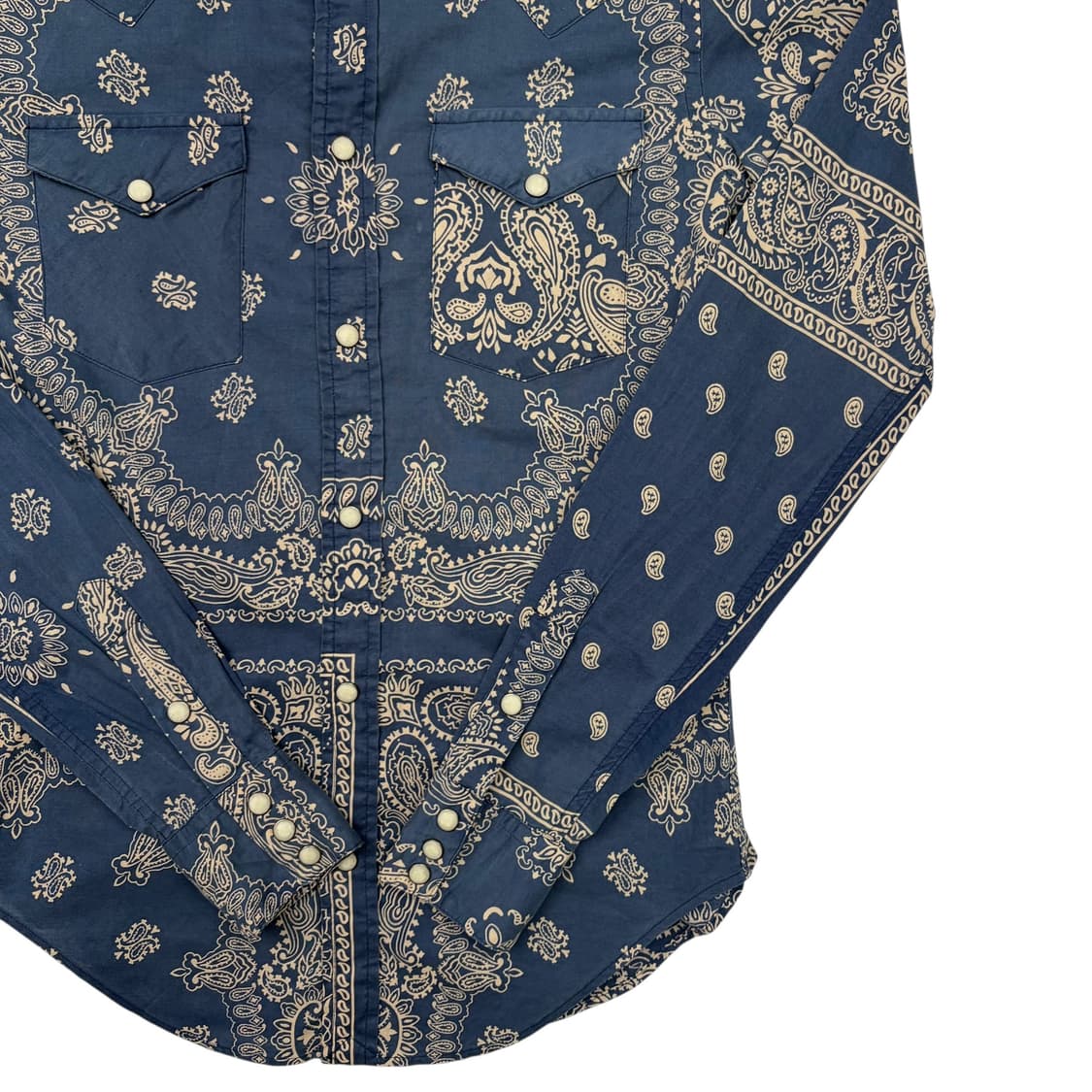 폴로 랄프 로렌 페이즐리 패턴 웨스턴 셔츠 S 상품이미지3